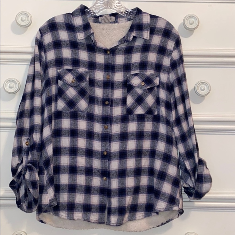 Passport Fuzzy Flannel Button up